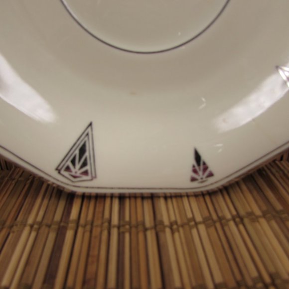 Vintage Art Deco Deauville 6" Saucer 10 Sided Cream Bavaria Community China Onei - Picture 3 of 6